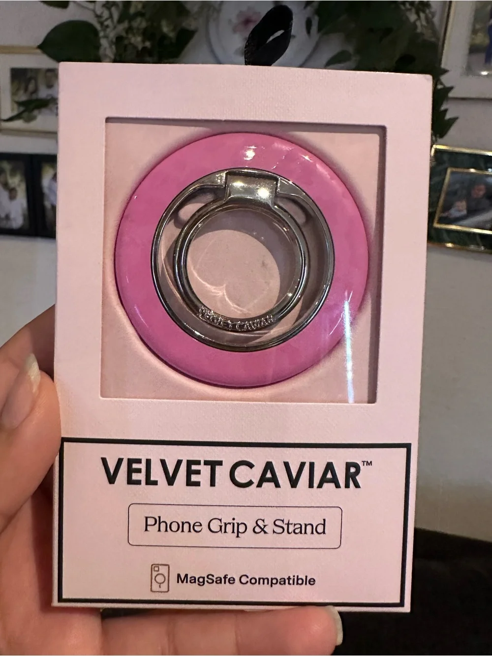 Velvet Caviar Pink MagSafe Phone Grip & Stand Ring